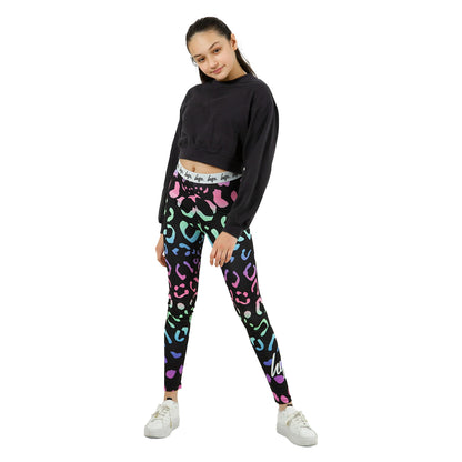 Multicoloured - Lifestyle - Hype Girls Gradient Leopard Leggings