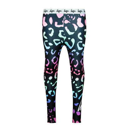 Multicoloured - Front - Hype Girls Gradient Leopard Leggings