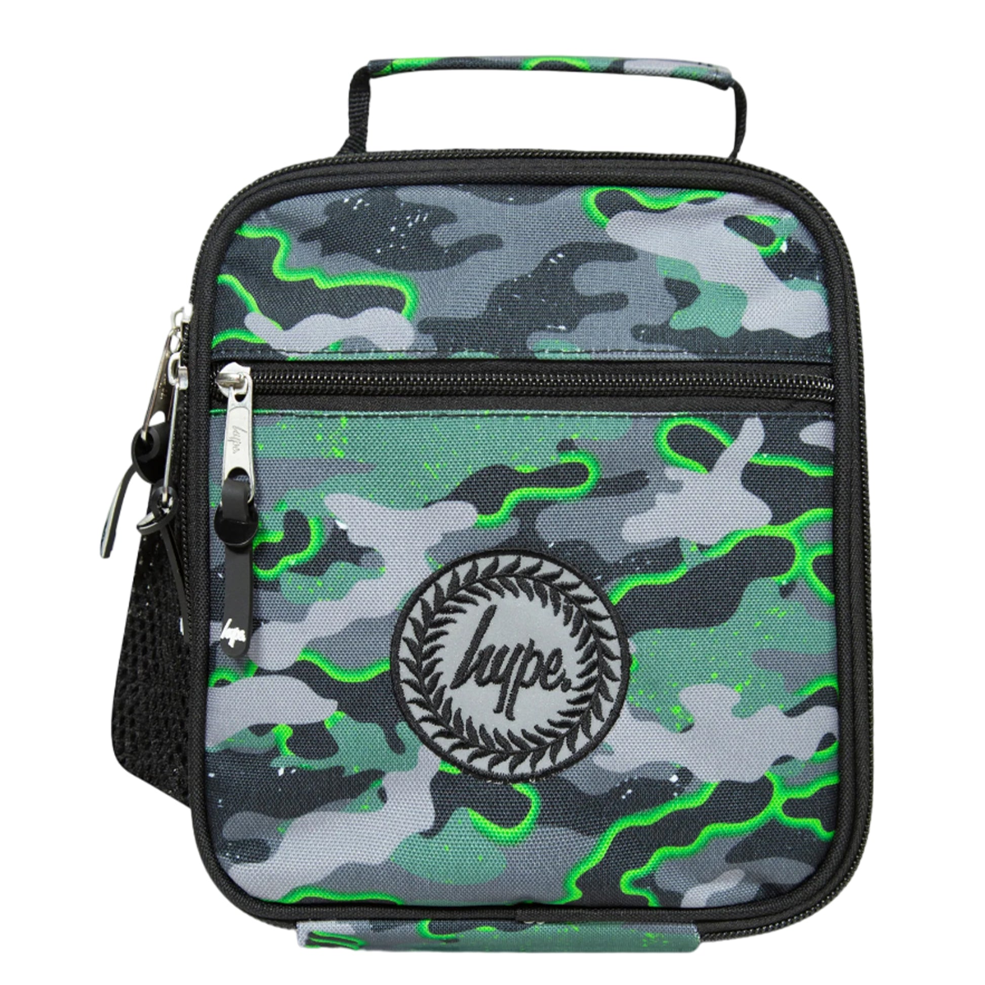 Green-Black-Grey - Front - Hype Glow Camo Lunch Box