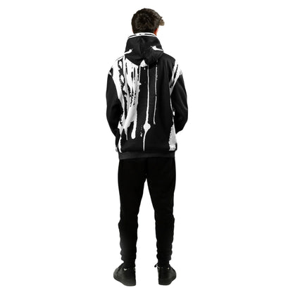 Black-White - Lifestyle - Hype Boys Layered Earth Script Hoodie