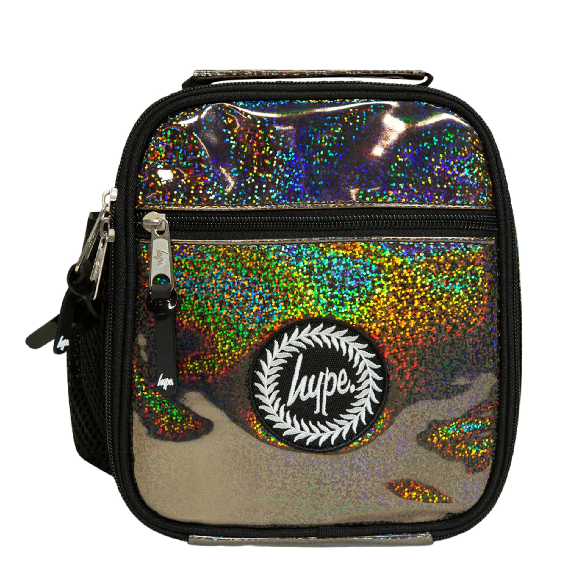Black - Front - Hype Holo Glitter Lunch Bag