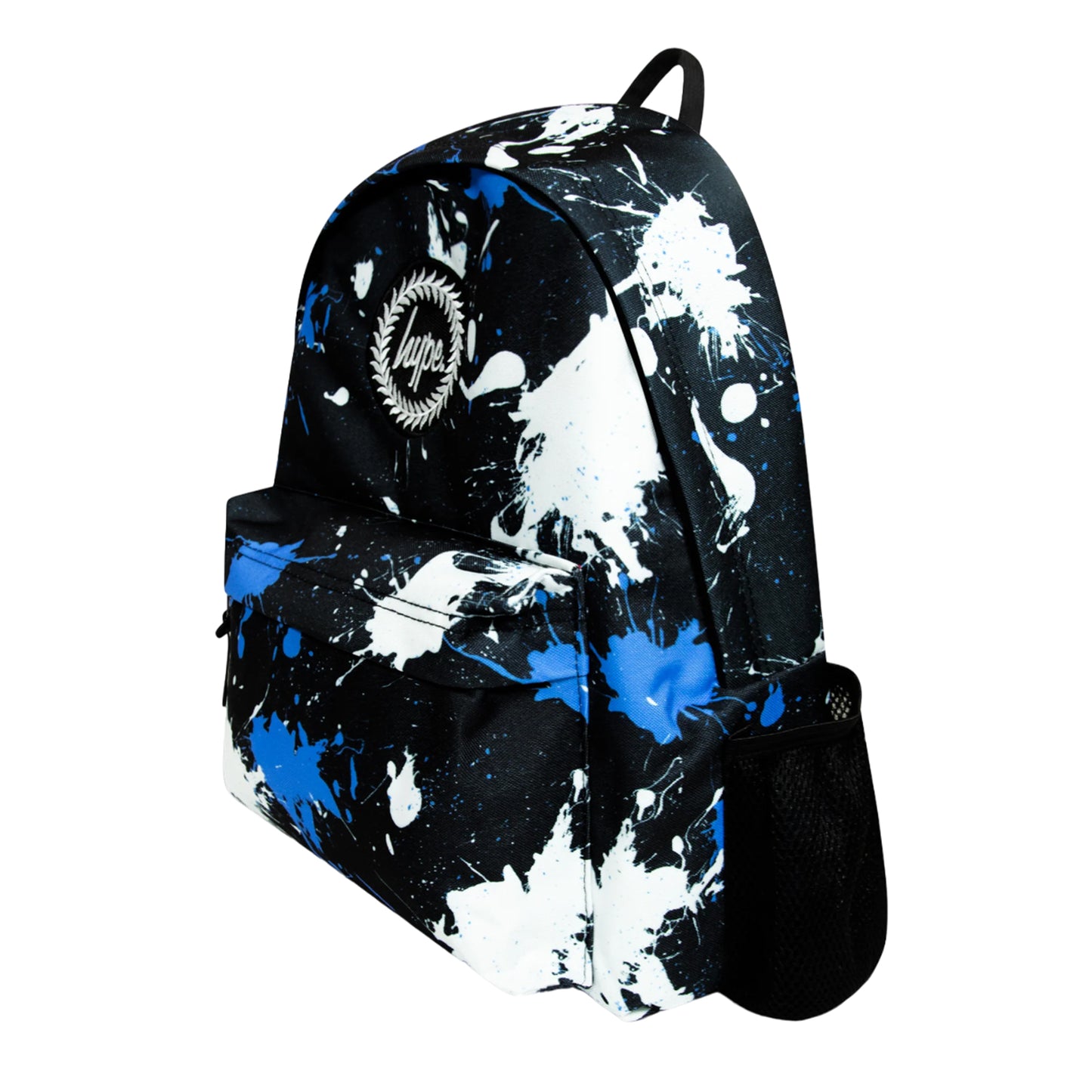 Black-Blue-White - Side - Hype Iconic Paint Splatter Backpack