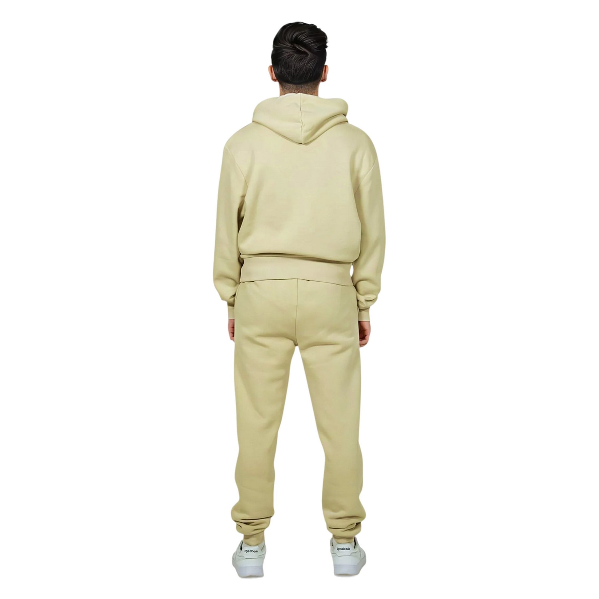 Sand - Back - Hype Unisex Adult Continu8 Boxy Hoodie