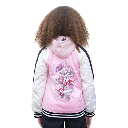 Pink - Back - Hype Girls Floral Ed Hardy Jacket