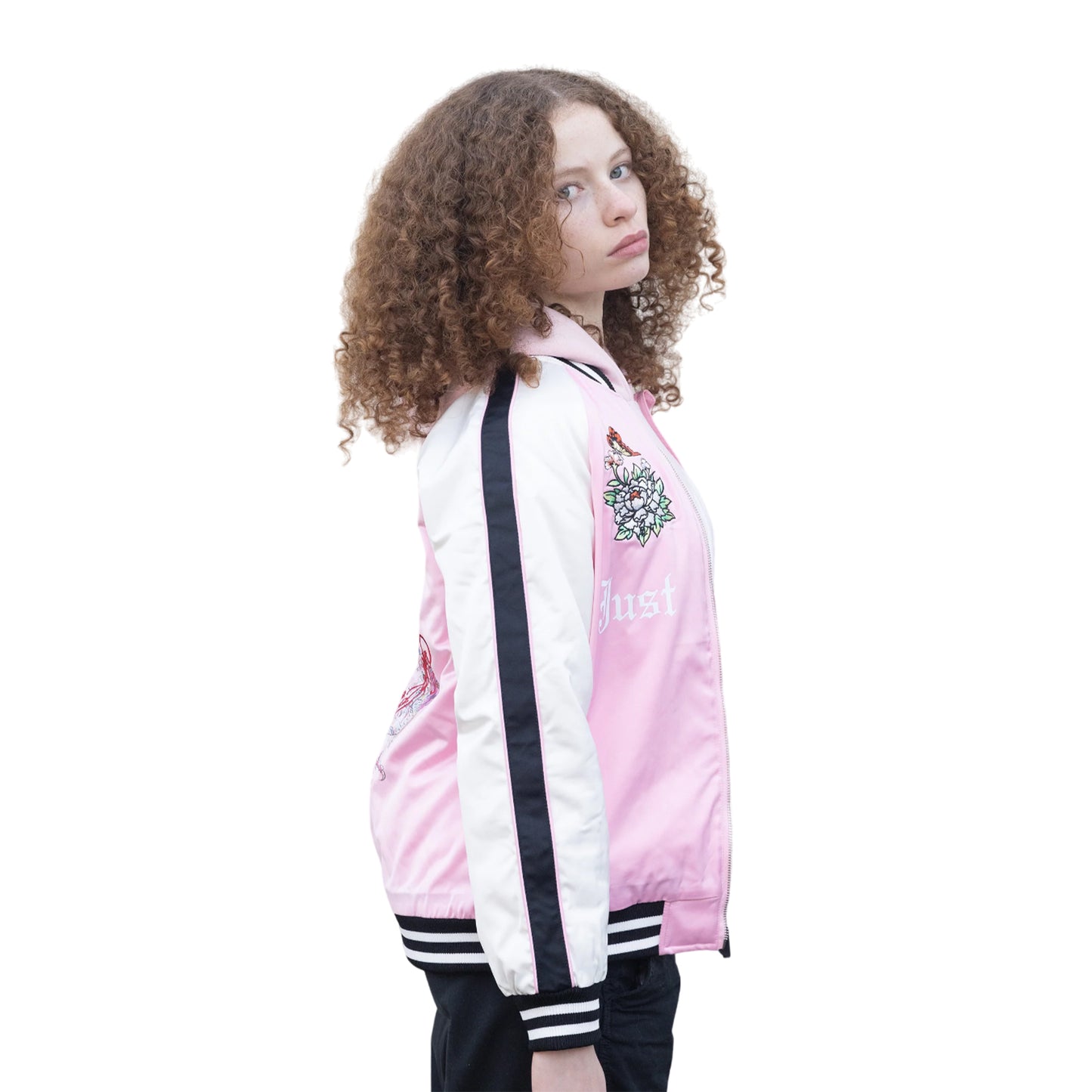Pink - Side - Hype Girls Floral Ed Hardy Jacket