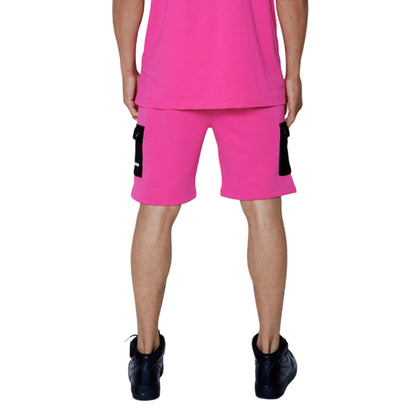 Pink - Back - Hype Unisex Adult Continu8 Cargo Pocket Shorts