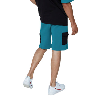 Teal - Back - Hype Unisex Adult Continu8 Cargo Pocket Shorts