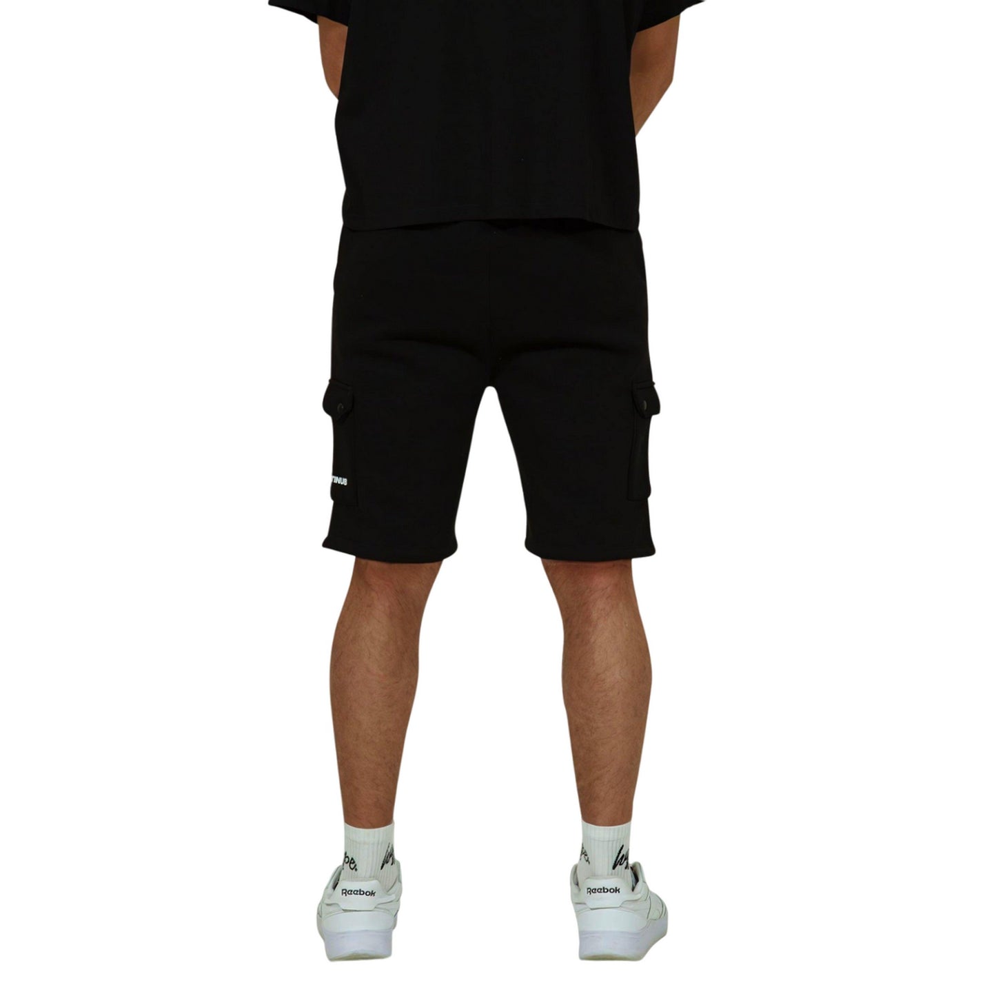 Black - Back - Hype Unisex Adult Continu8 Cargo Pocket Shorts
