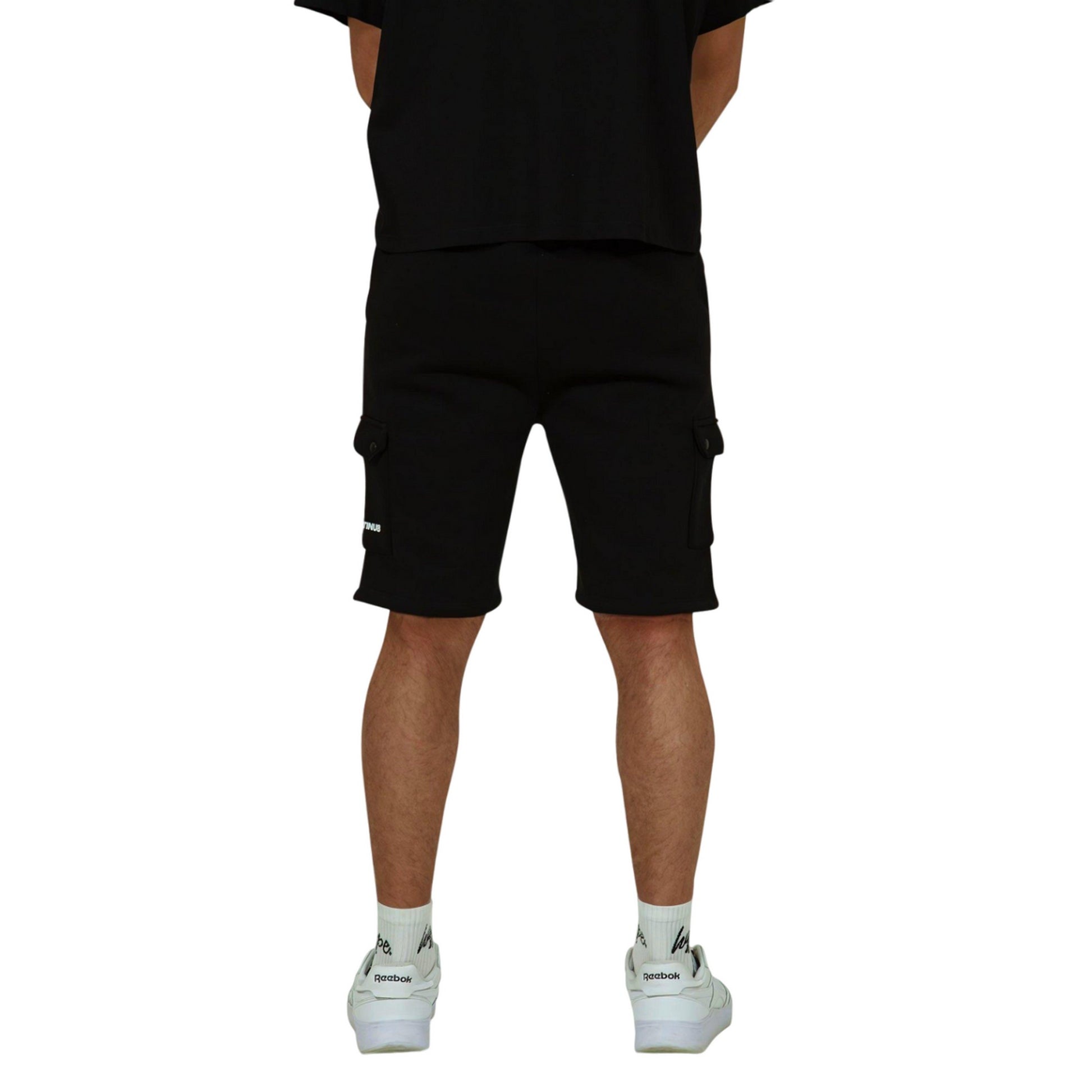 Black - Back - Hype Unisex Adult Continu8 Cargo Pocket Shorts