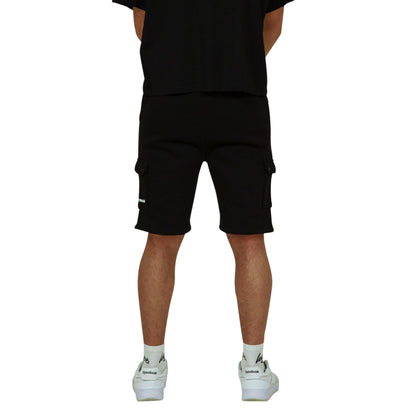 Black - Back - Hype Unisex Adult Continu8 Cargo Pocket Shorts