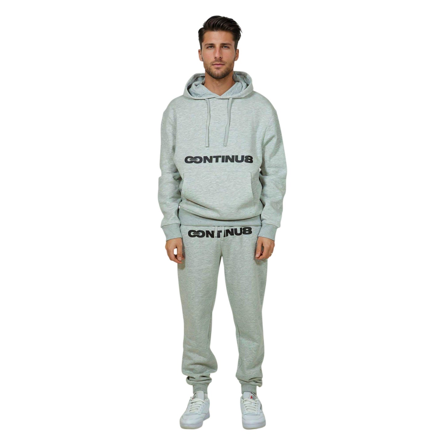 Grey - Side - Hype Unisex Adult Continu8 Boxy Jogging Bottoms