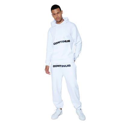 White - Side - Hype Unisex Adult Continu8 Boxy Jogging Bottoms