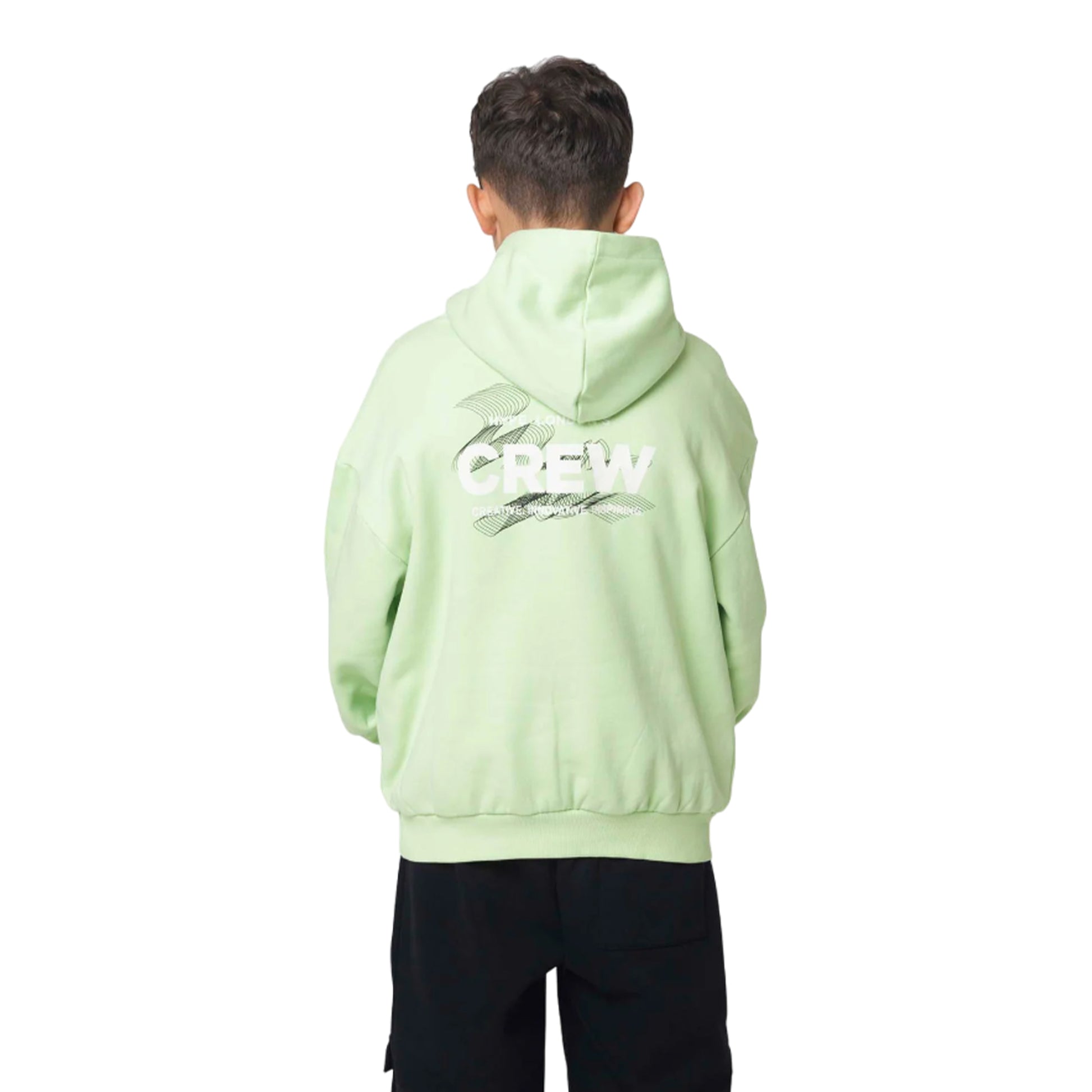 Green - Back - Hype Boys Crew Hoodie