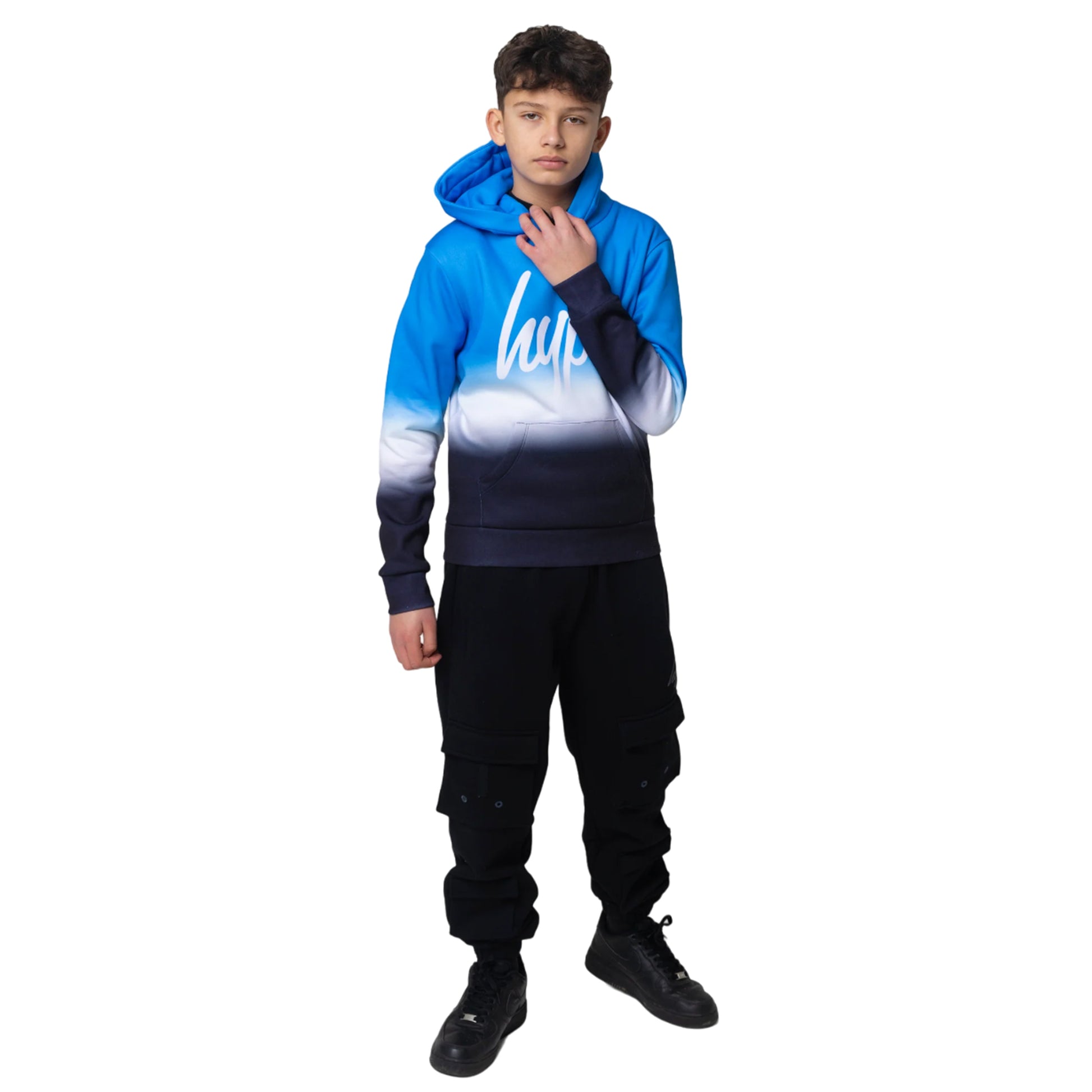 Blue-White-Navy - Side - Hype Boys Changing Skies Fade Hoodie