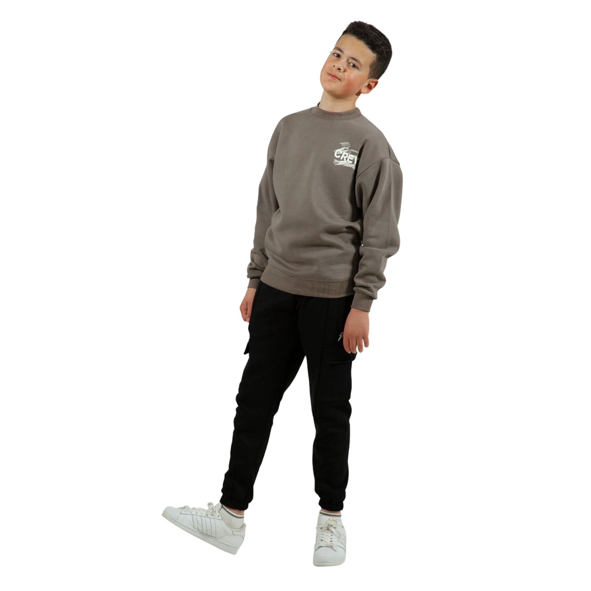 Brown - Side - Hype Boys Team Crew Sweatshirt