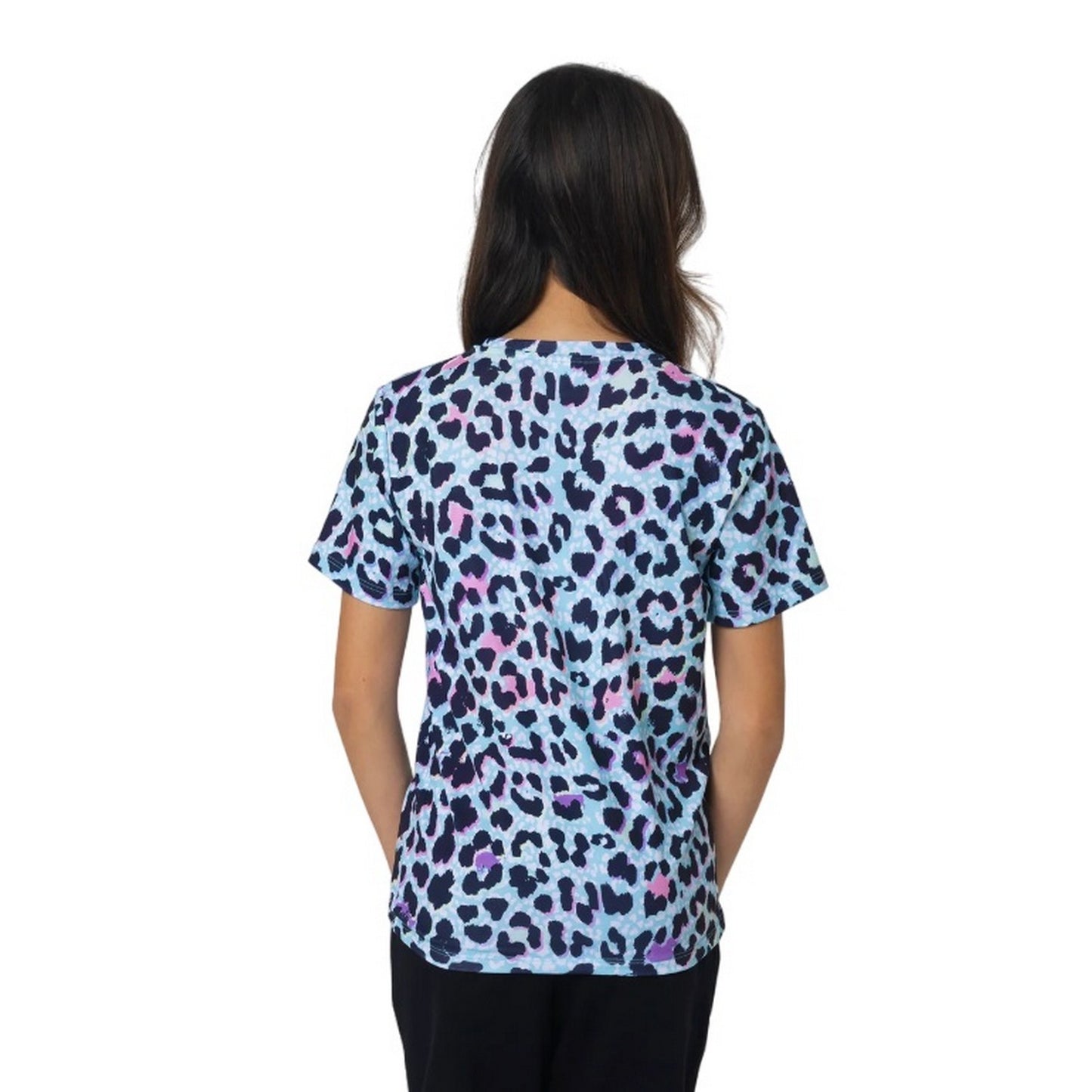Multicoloured - Back - Hype Girls Ice Leopard T-Shirt