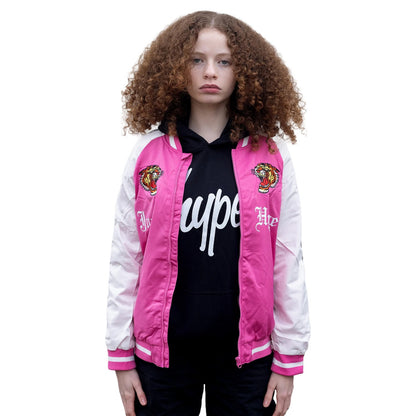 Pink - Front - Hype Girls Tiger Ed Hardy Jacket