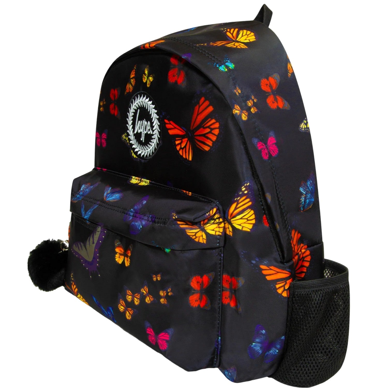 Black - Side - Hype Butterflies Backpack