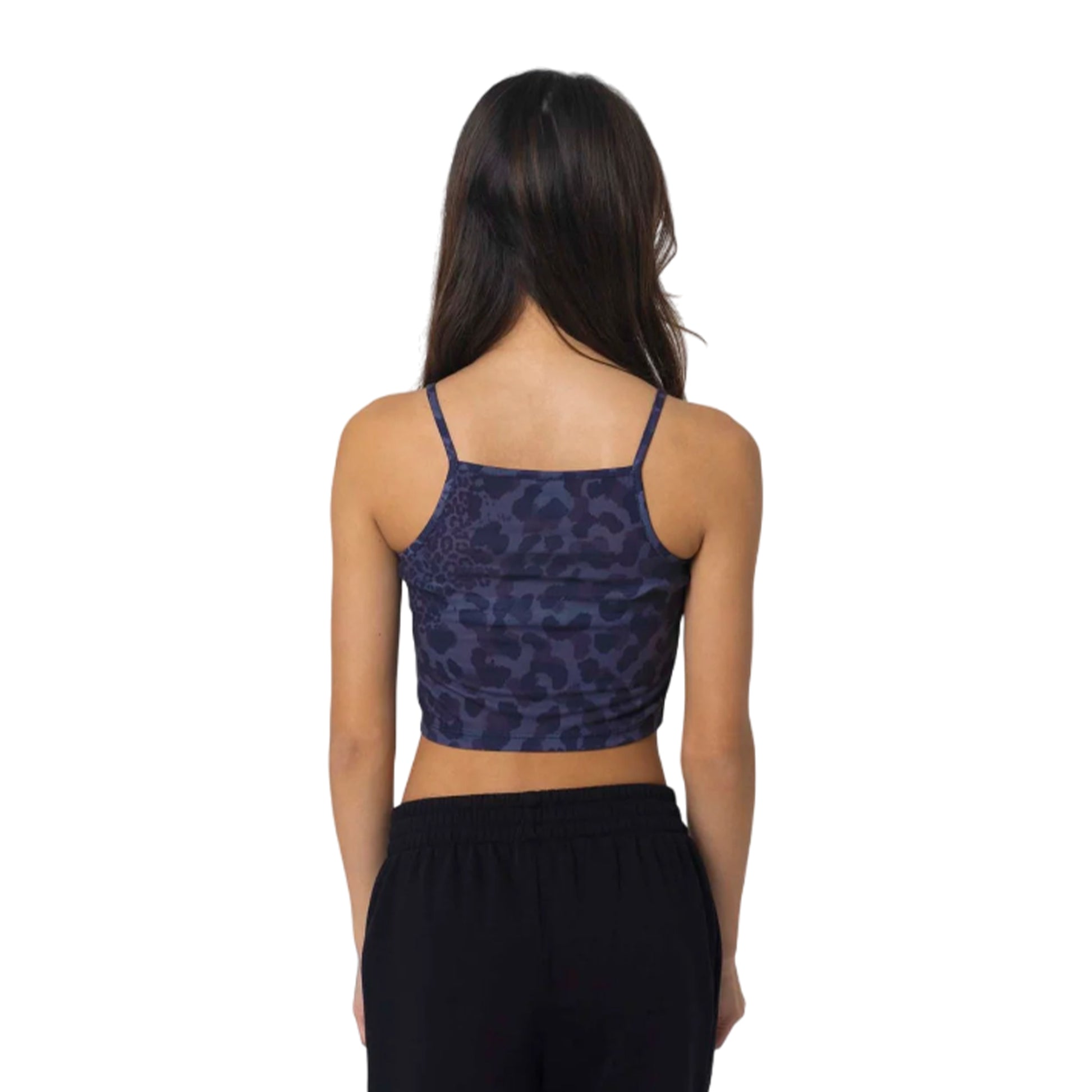 Blue-Black - Back - Hype Girls Leopard Print Crop Top