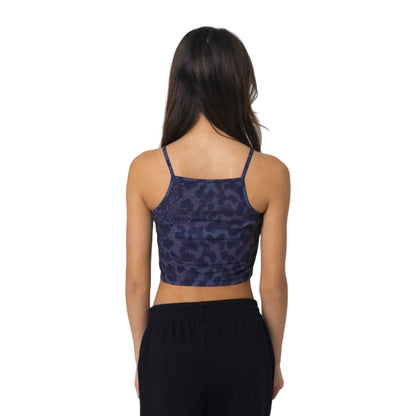 Blue-Black - Back - Hype Girls Leopard Print Crop Top