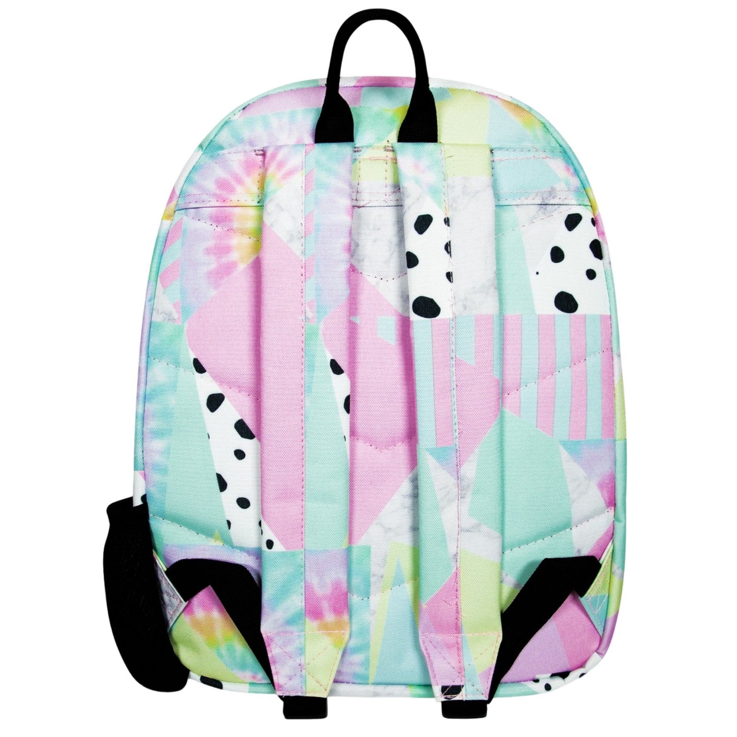 Pink-Multicoloured - Back - Hype Childrens-Kids Pastel Collage Backpack