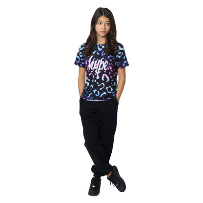 Multicoloured - Lifestyle - Hype Girls Gradient Leopard T-Shirt