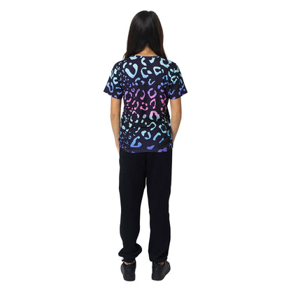 Multicoloured - Pack Shot - Hype Girls Gradient Leopard T-Shirt