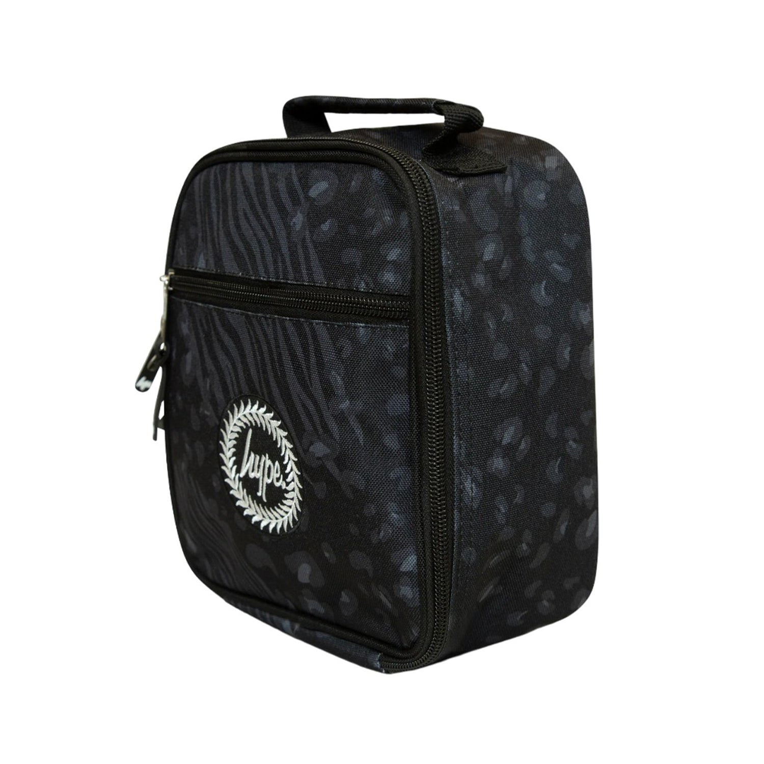 Black - Side - Hype Animal Print Lunch Bag