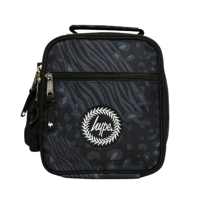 Black - Front - Hype Animal Print Lunch Bag