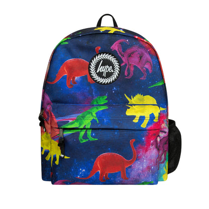 Blue-Red-Green - Front - Hype Iconic Space Dinosaurs Backpack