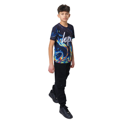 Multicoloured - Lifestyle - Hype Boys Rainbow Marble T-Shirt