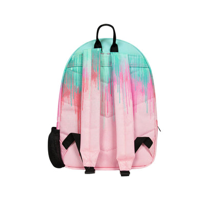 Pink-Teal - Back - Hype Iconic Pastel Drips Backpack