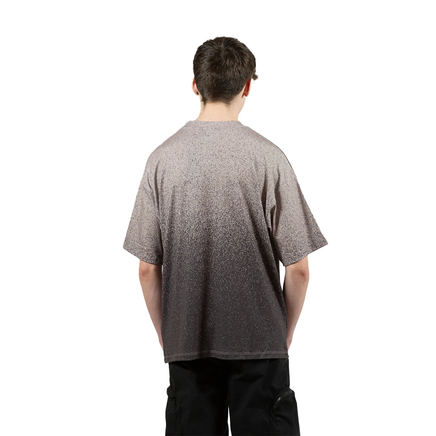 Brown - Back - Hype Boys Speckle Fade Oversized T-Shirt