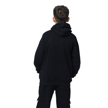 Black - Back - Hype Childrens-Kids Scribble Hoodie