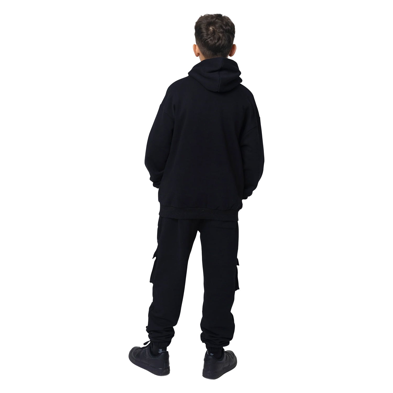 Black - Pack Shot - Hype Childrens-Kids Scribble Hoodie