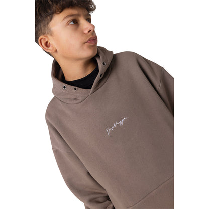 Brown - Side - Hype Childrens-Kids Scribble Hoodie
