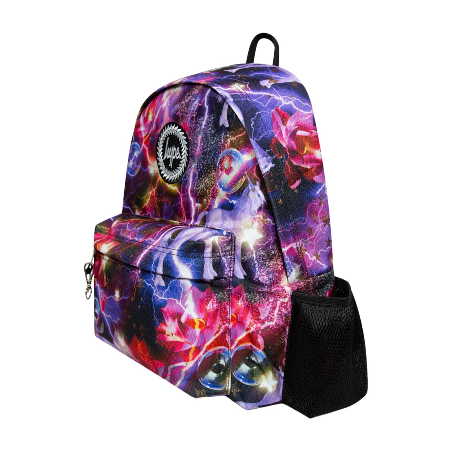 Multicoloured - Side - Hype Lightning & Unicorns Backpack