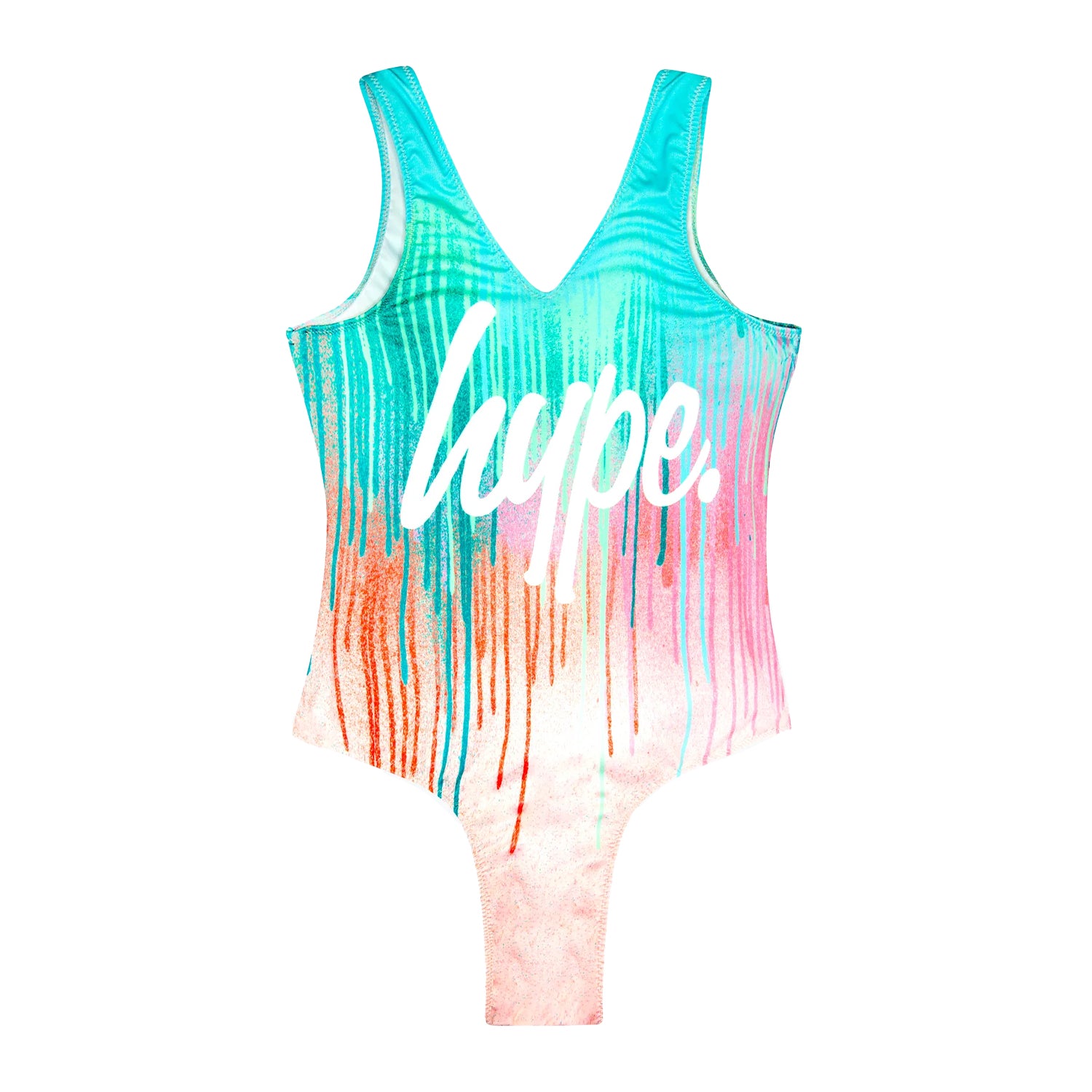 Multicoloured - Front - Hype Girls Drips One Piece Swimsuit