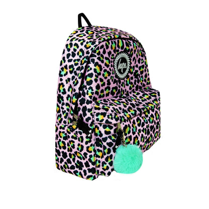 Multicoloured - Side - Hype Disco Leopard Backpack