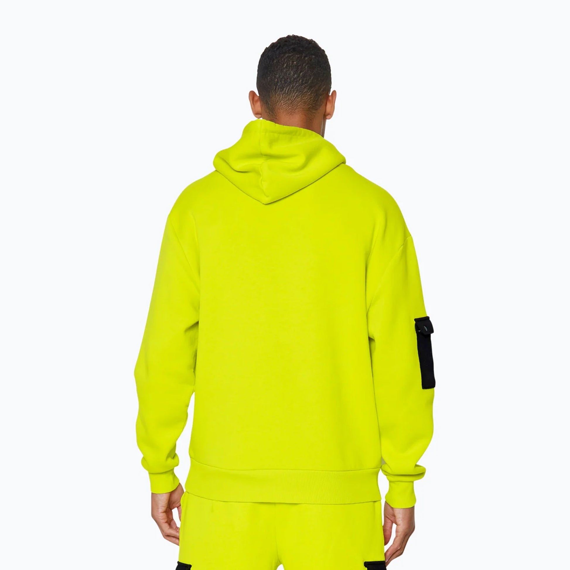 Yellow - Back - Hype Unisex Adult Continu8 Contrast Pocket Boxy Hoodie
