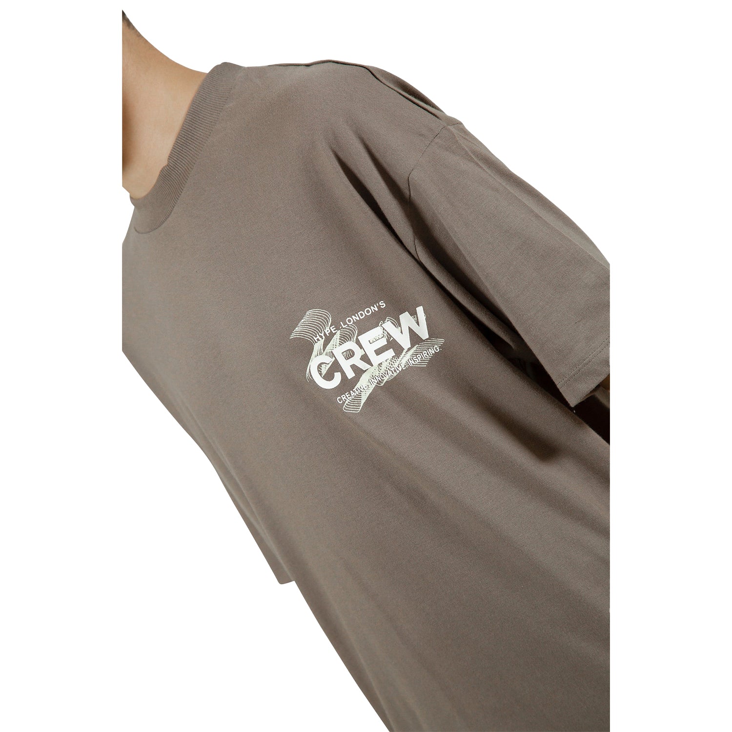 Brown - Side - Hype Boys Crew Oversized T-Shirt