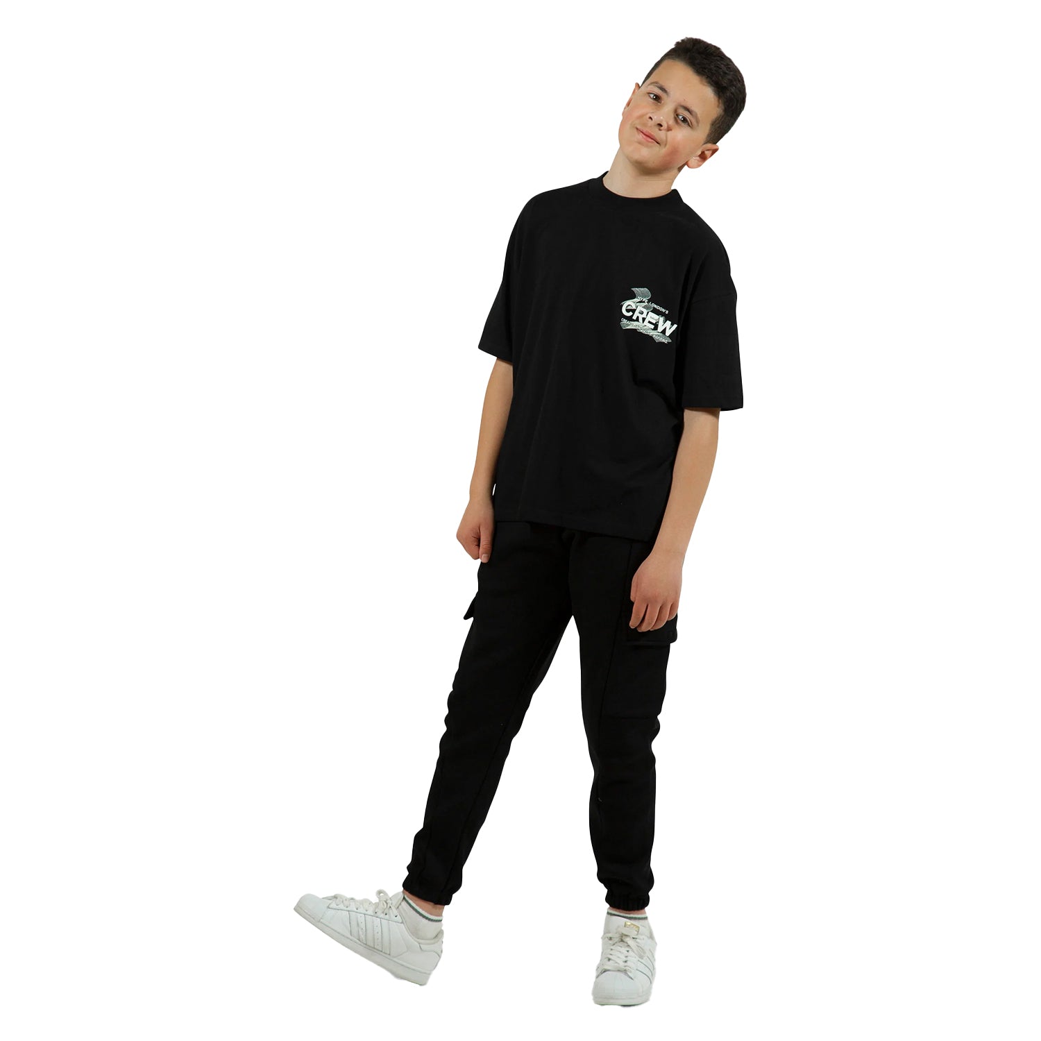 Black - Lifestyle - Hype Boys Crew Oversized T-Shirt