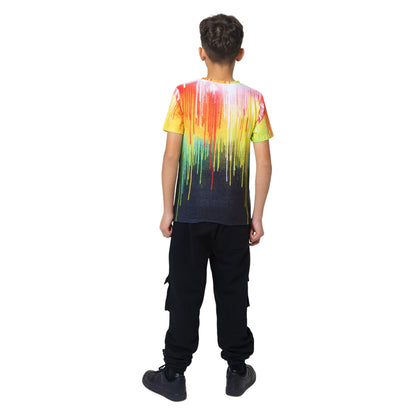 Multicoloured - Back - Hype Boys Primary Drips T-Shirt