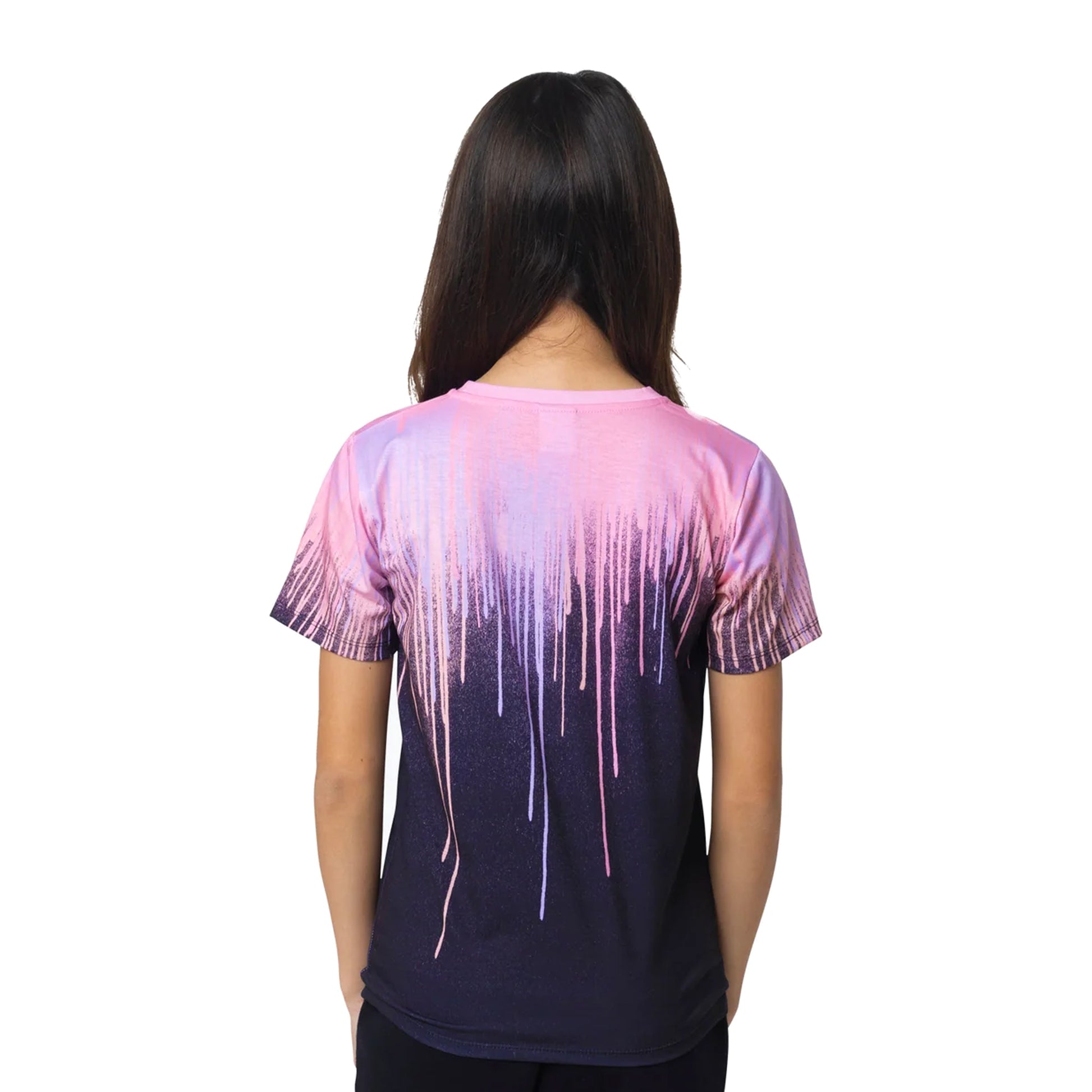Multicoloured - Back - Hype Girls Dark Pastel Drips T-Shirt