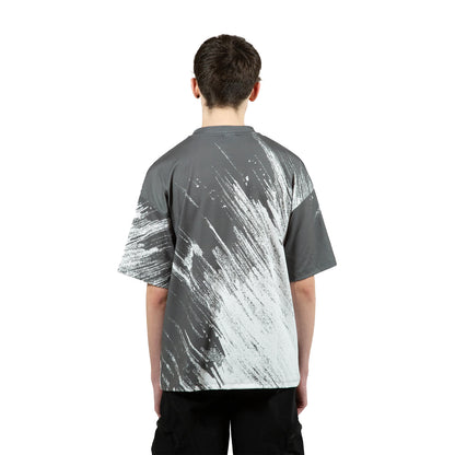 Grey-White - Back - Hype Boys Scratch T-Shirt