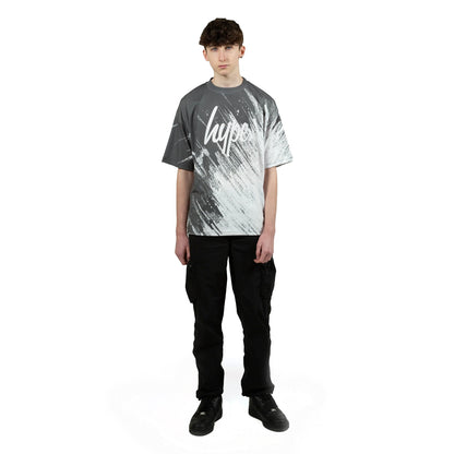 Grey-White - Side - Hype Boys Scratch T-Shirt