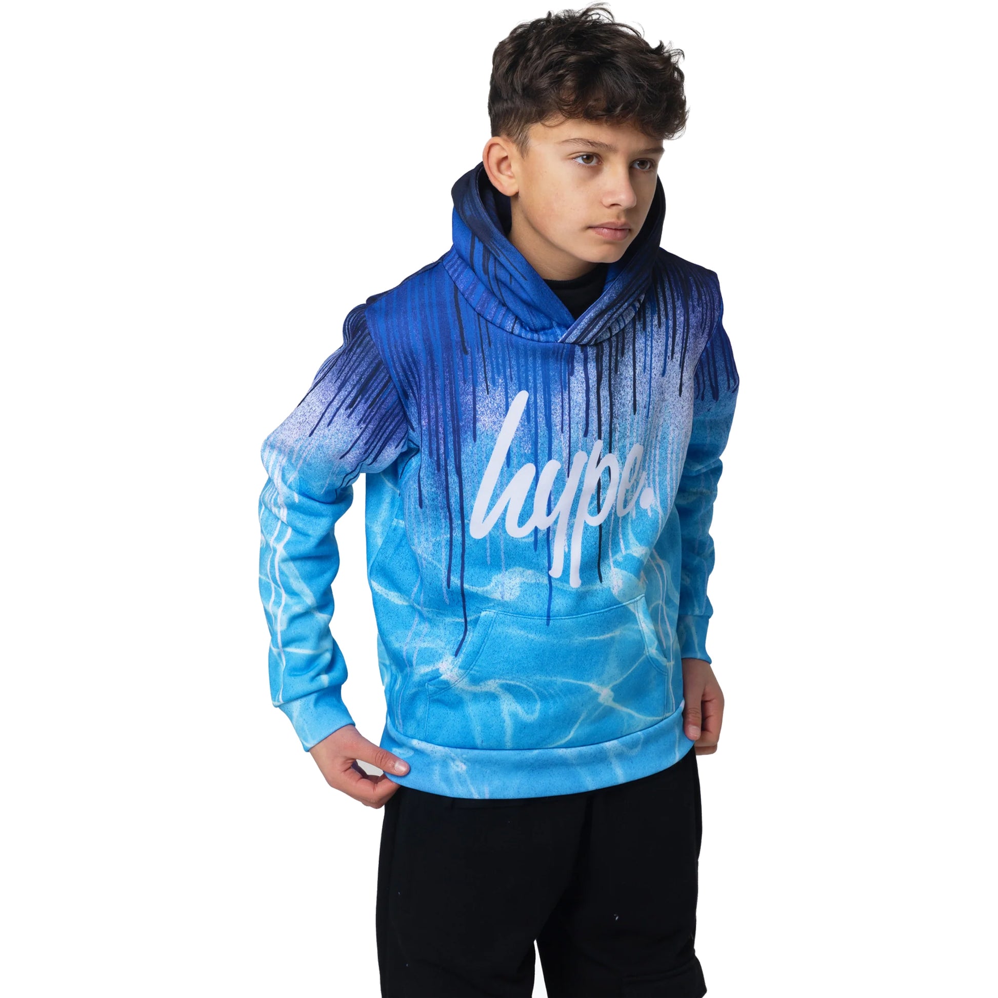 Multicoloured - Front - Hype Boys Pool Drips Hoodie