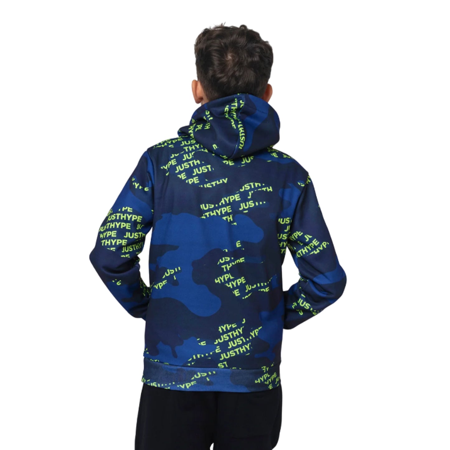 Multicoloured - Back - Hype Boys Camouflage Logo Hoodie