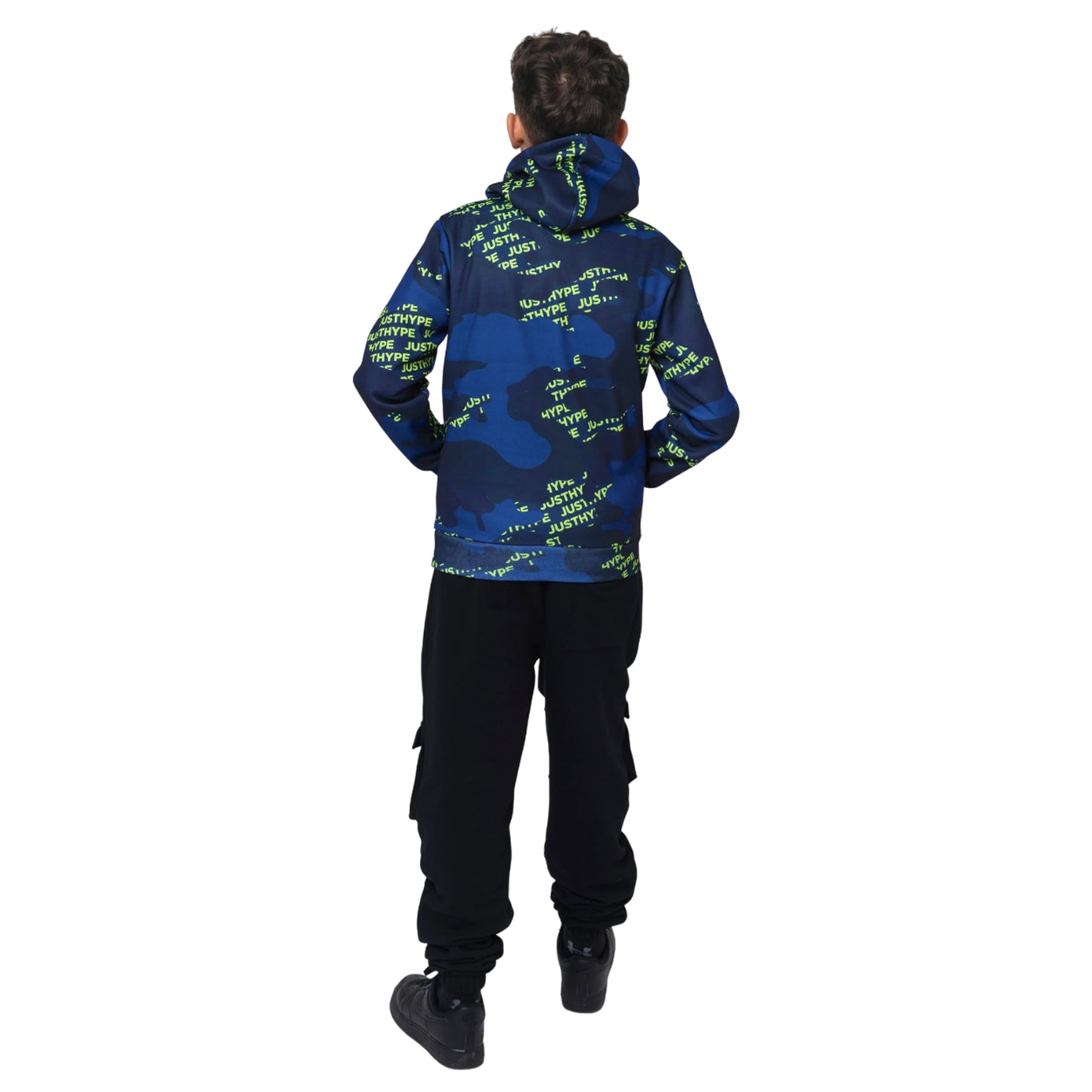 Multicoloured - Pack Shot - Hype Boys Camouflage Logo Hoodie