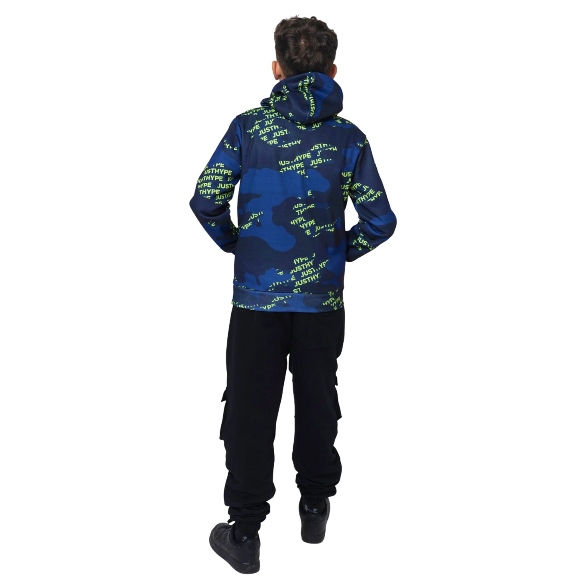 Multicoloured - Pack Shot - Hype Boys Camouflage Logo Hoodie